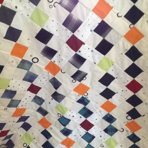 Handmade Quilted Lap Quilt Blanket Throw Squares Cars - Picture 2 of 5